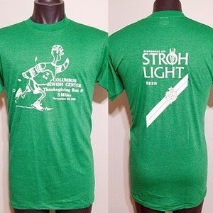 NOS Vintage 80s Columbus Ohio Jewish Thanksgiving Run Tee Shirt XL Single Stitch